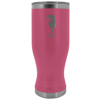 Sea horse stainless steel vacuum insulated BPA and Lead Free coffee Tumbler with clear lid Pink Tumblers | Buy from Asteri...