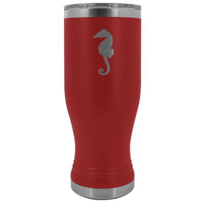 Sea horse stainless steel vacuum insulated BPA and Lead Free coffee Tumbler with clear lid Red Tumblers | Buy from Asteria...