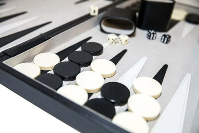 Tournament size Backgammon Set with Leatherette case, luggage handle and Nickel plated hardware  Board Games | Buy from As...