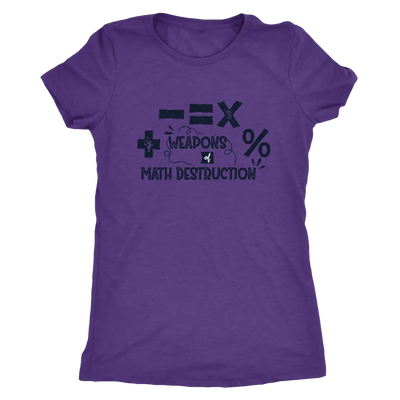 Weapons of Math destruction - Triblend T-Shirt Next Level Womens Triblend / Purple Rush / S T-shirt | Buy from Asteria One