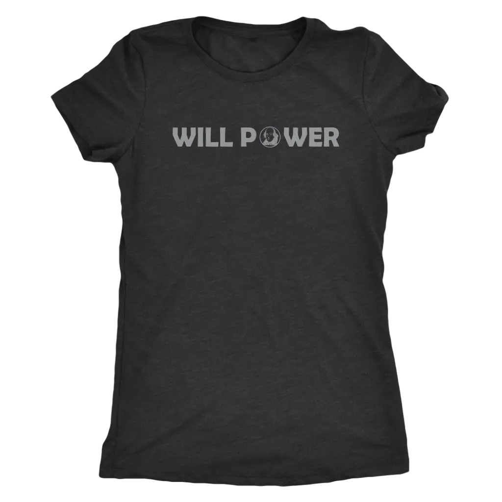 Will Power - Triblend Shakespeare T-Shirt Next Level Womens Triblend / Vintage Black / S T-shirt | Buy from Asteria One