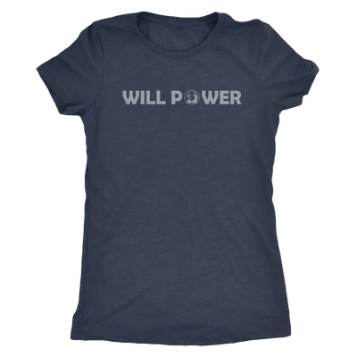 Will Power - Triblend Shakespeare T-Shirt Next Level Womens Triblend / Vintage Navy / S T-shirt | Buy from Asteria One