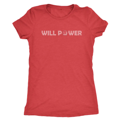 Will Power - Triblend Shakespeare T-Shirt Next Level Womens Triblend / Vintage Red / S T-shirt | Buy from Asteria One