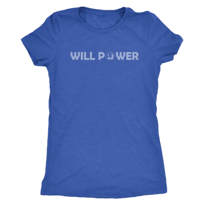 Will Power - Triblend Shakespeare T-Shirt Next Level Womens Triblend / Vintage Royal / S T-shirt | Buy from Asteria One