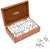 Deluxe Jumbo Size Double Nine Dominoes Set - Walnut storage box with Magnetic Closer
