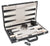 18" Genuine Leather Backgammon Set with Suede Playing Field