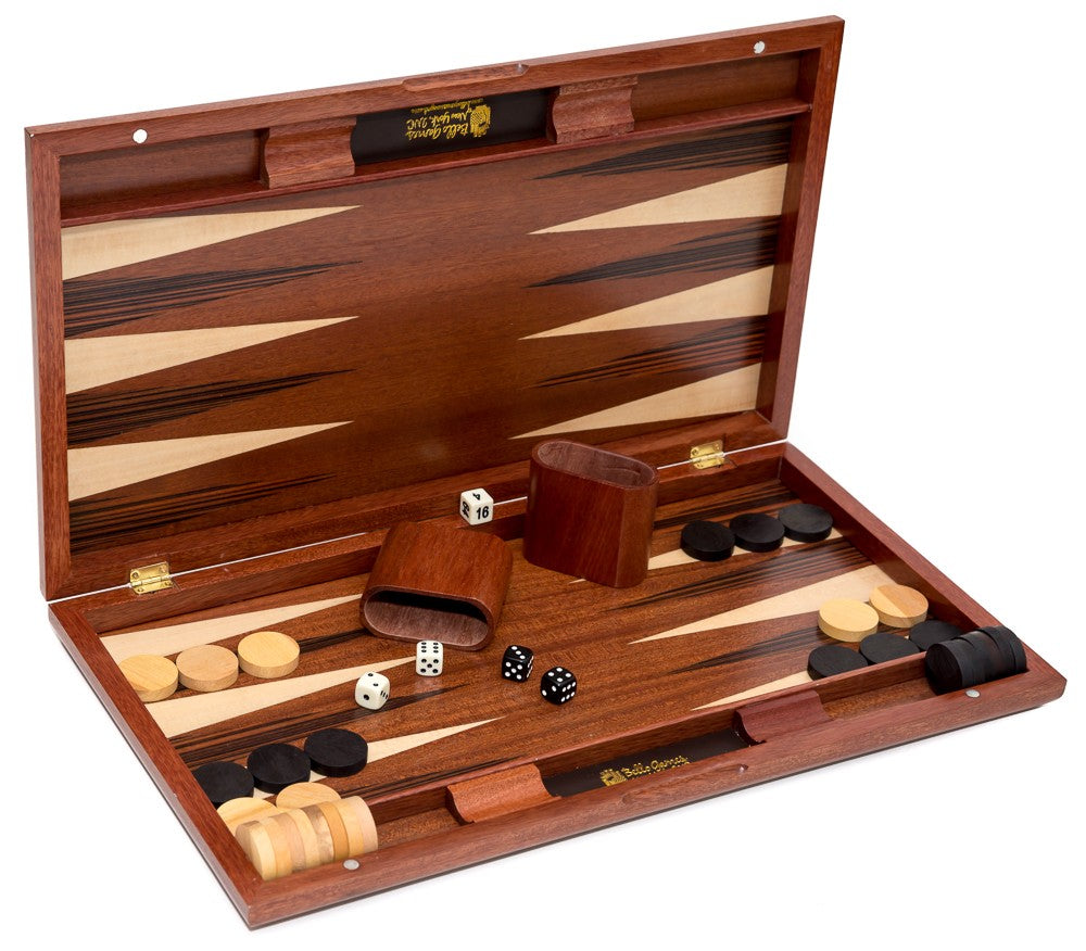 Walnut Backgammon Set with Hidden Magnetic Closure