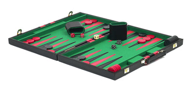 Vegas Gammon 21" Tournament Backgammon Set with Leatherette Case