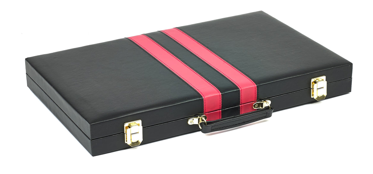 Vegas Gammon 21" Tournament Backgammon Set with Leatherette Case