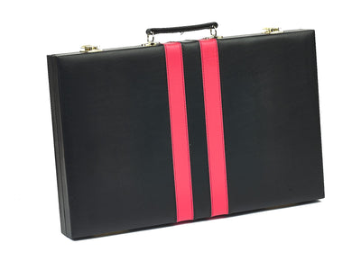 Vegas Gammon 21" Tournament Backgammon Set with Leatherette Case