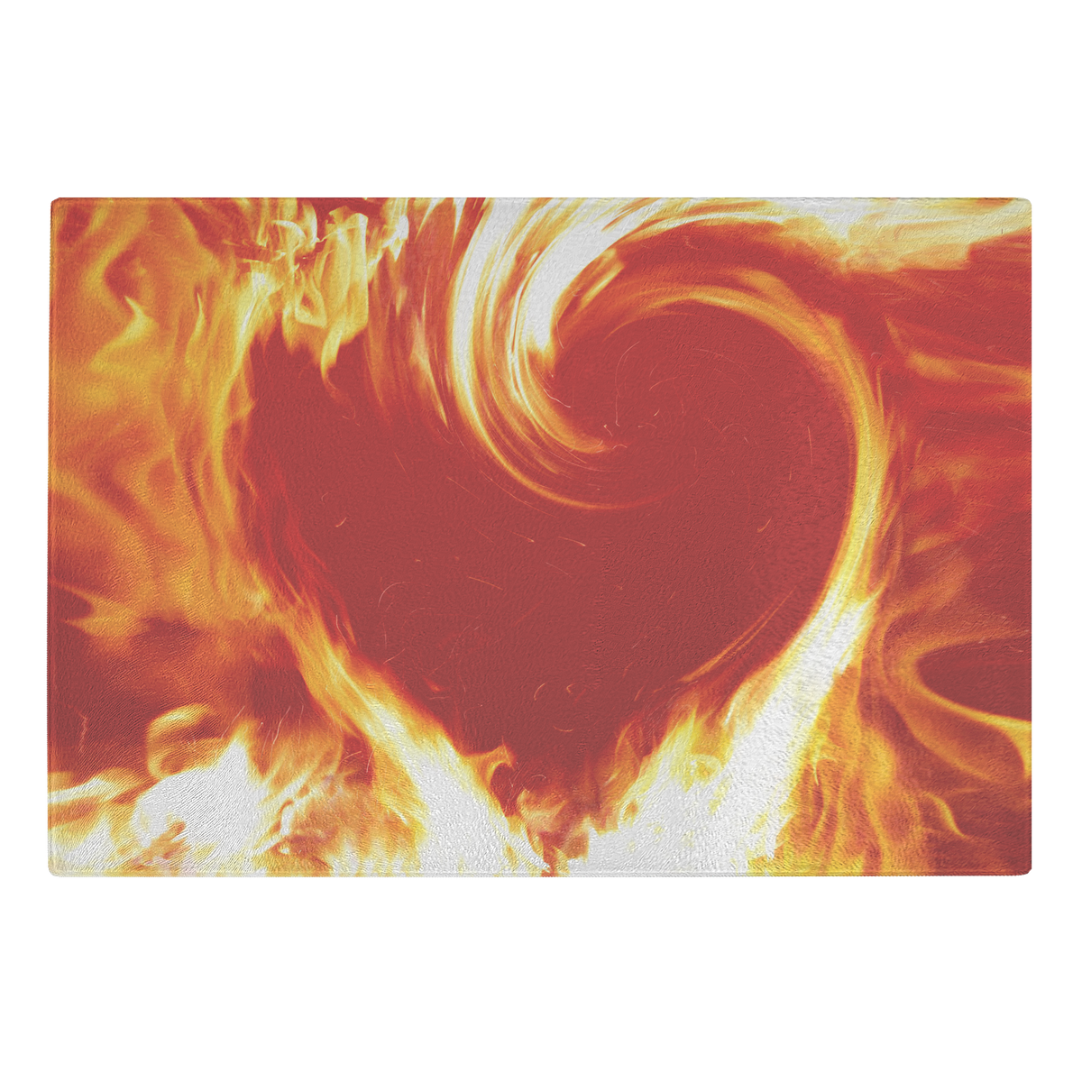 Fiery heat oh I meant heart - Glass cutting board