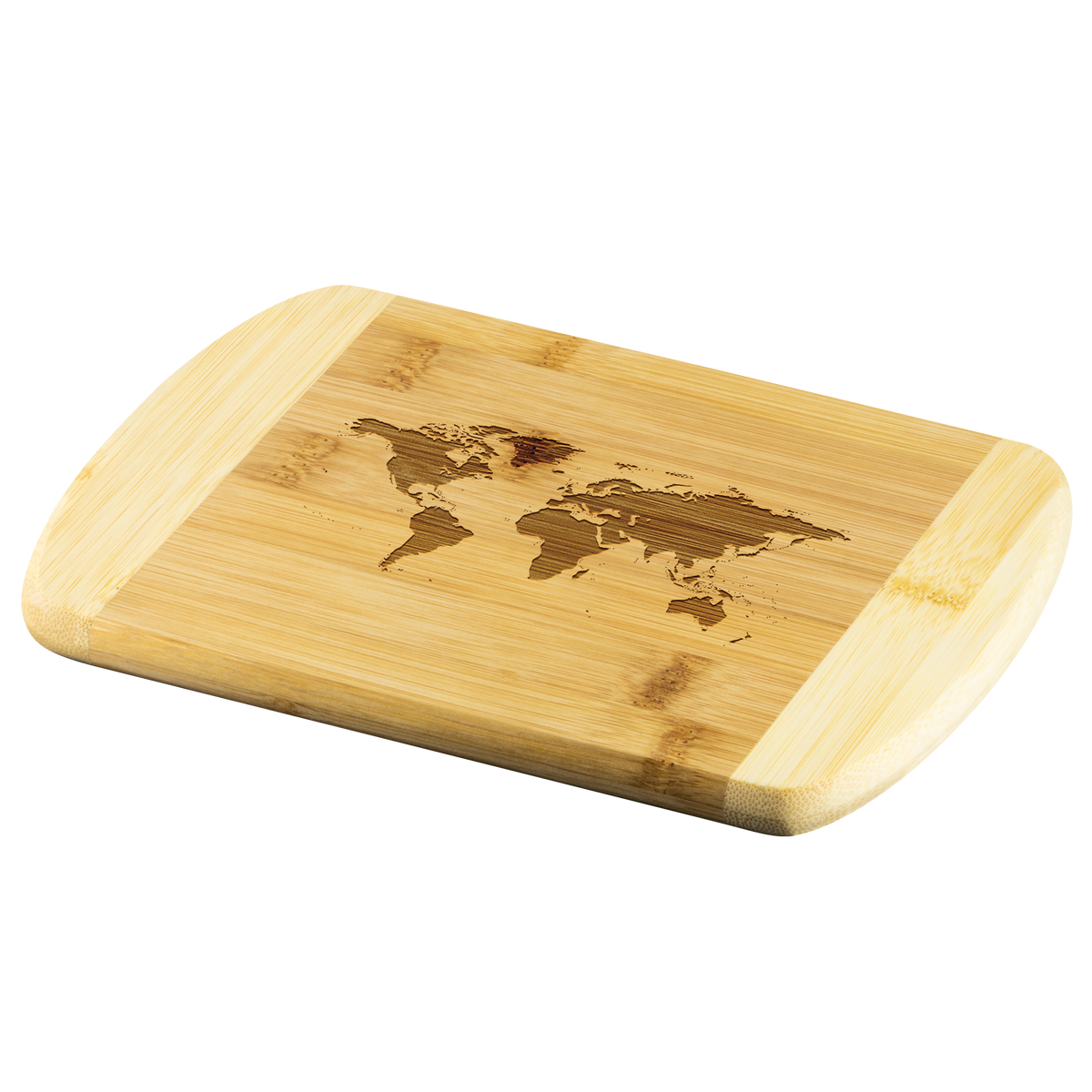 World map - Round Edge Wood Cutting Board