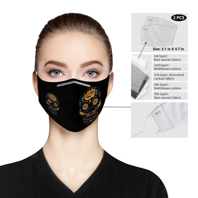 Fancy Skull Cloth Face Mask For Adults