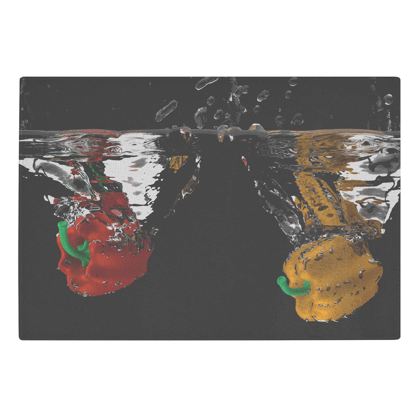 Peppers - Glass cutting board