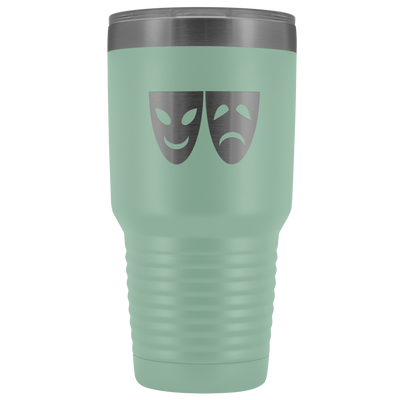 Happy and Sad Face Masks stainless steel vacuum insulated hot and cold beverage container