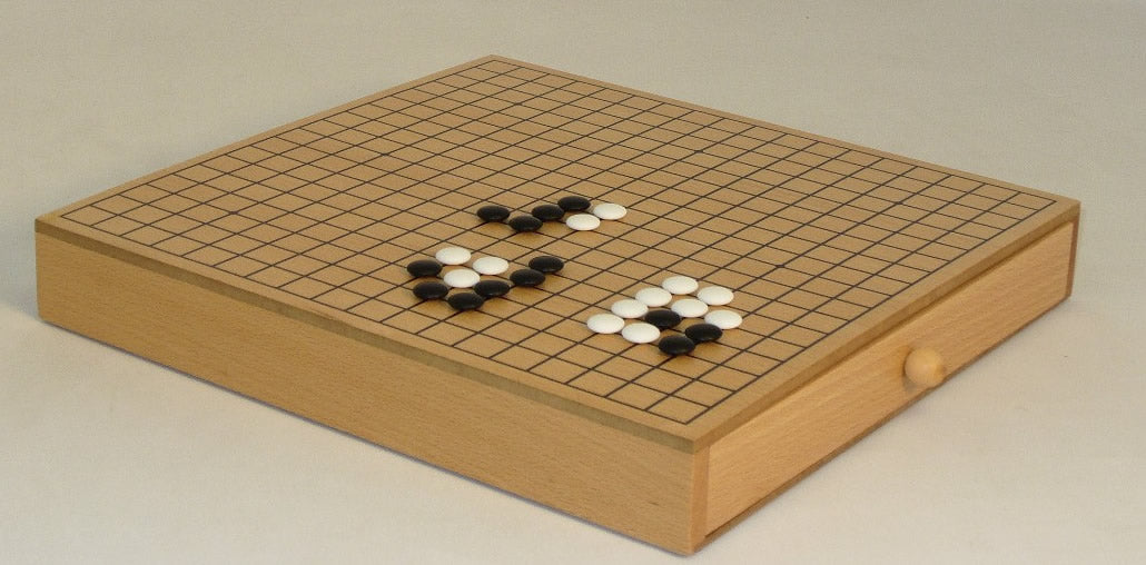 Wood Travel Go Go Set with stone storage drawers