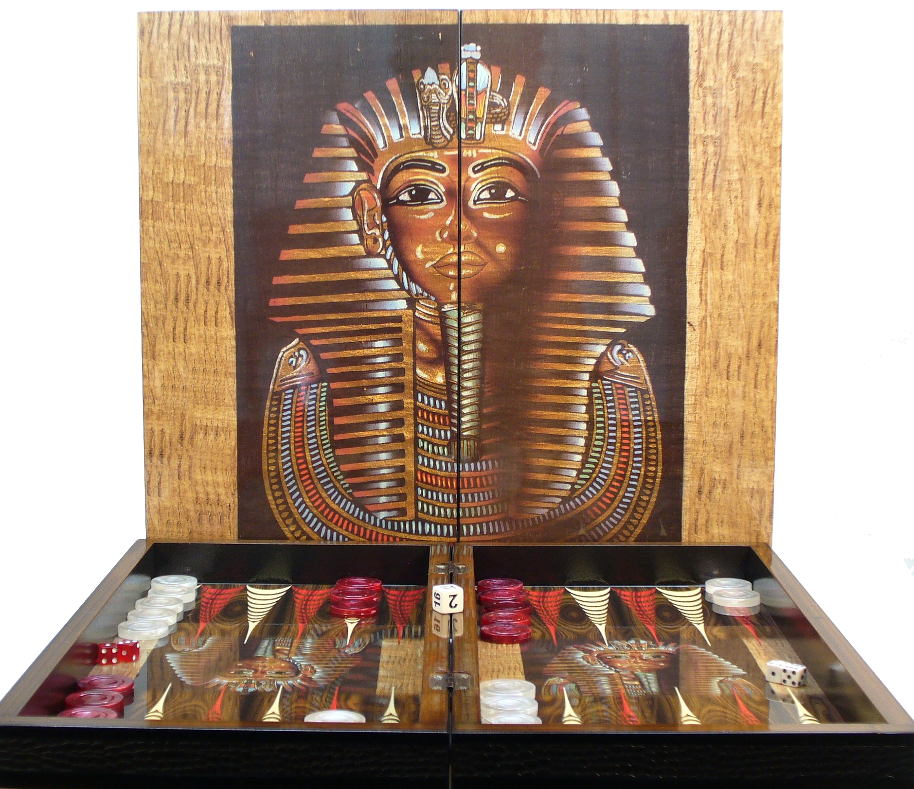 King Tut Decoupage Backgammon