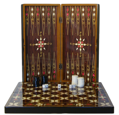 Pistachio Cluster Decoupage Backgammon