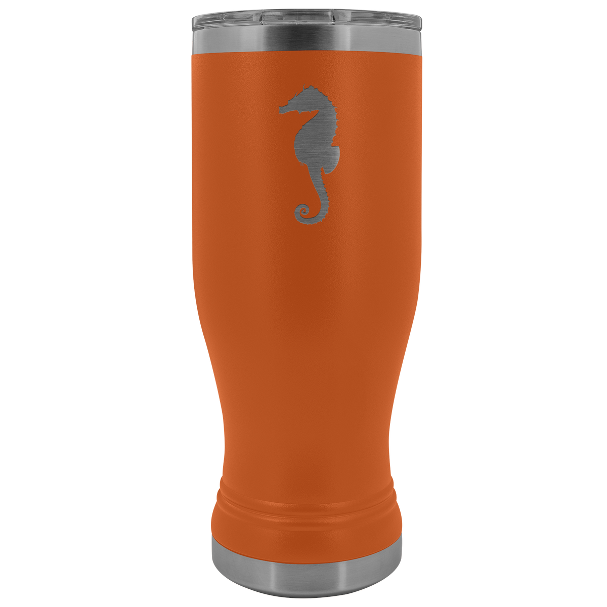 Sea horse stainless steel vacuum insulated BPA and Lead Free coffee Tumbler with clear lid