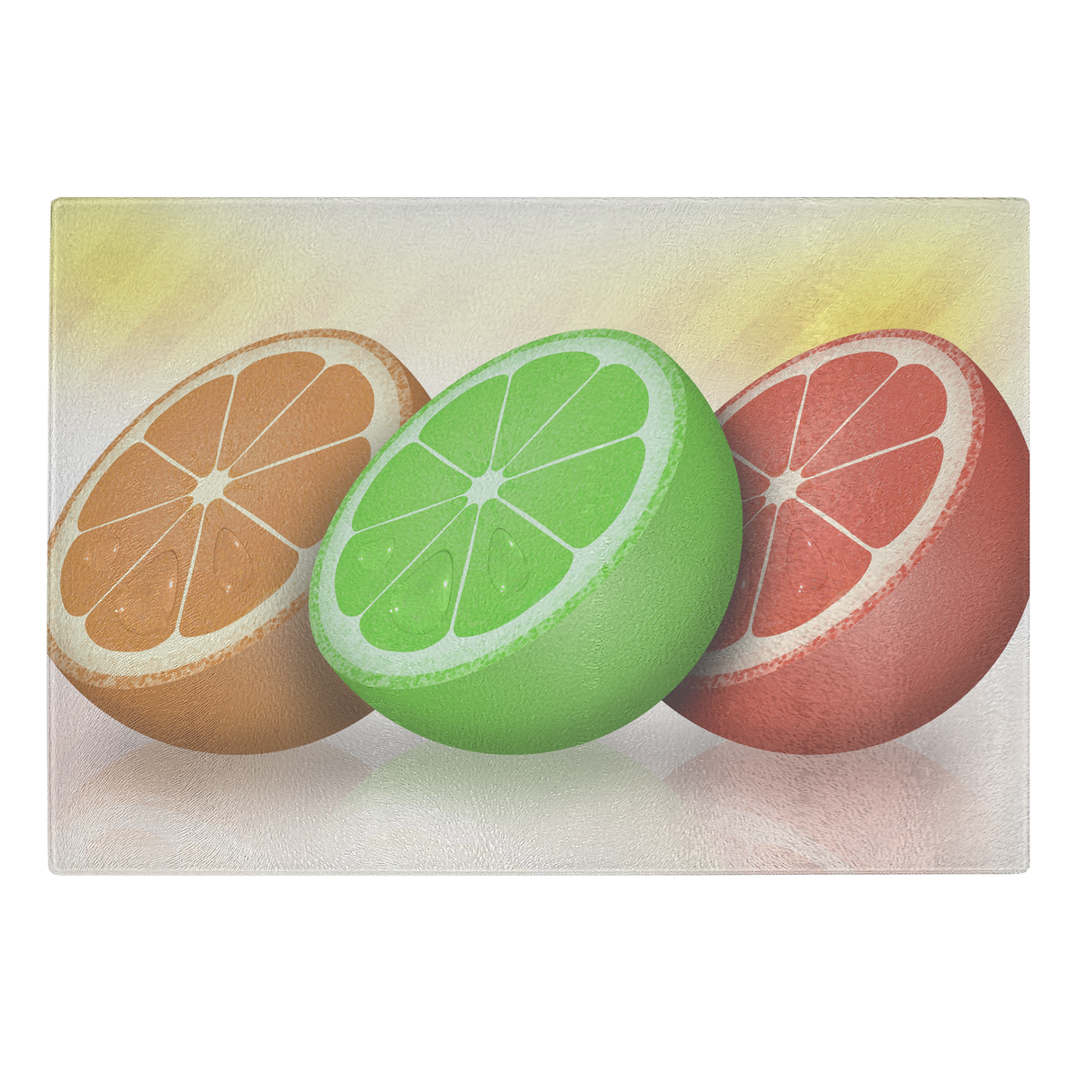 The colorful citrus - Glass cutting board