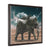 Elephant and the cloud - Square Framed Premium Gallery Wrap Canvas