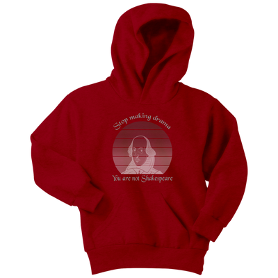 Stop making drama you are not Shakespeare - Youth Hoodie