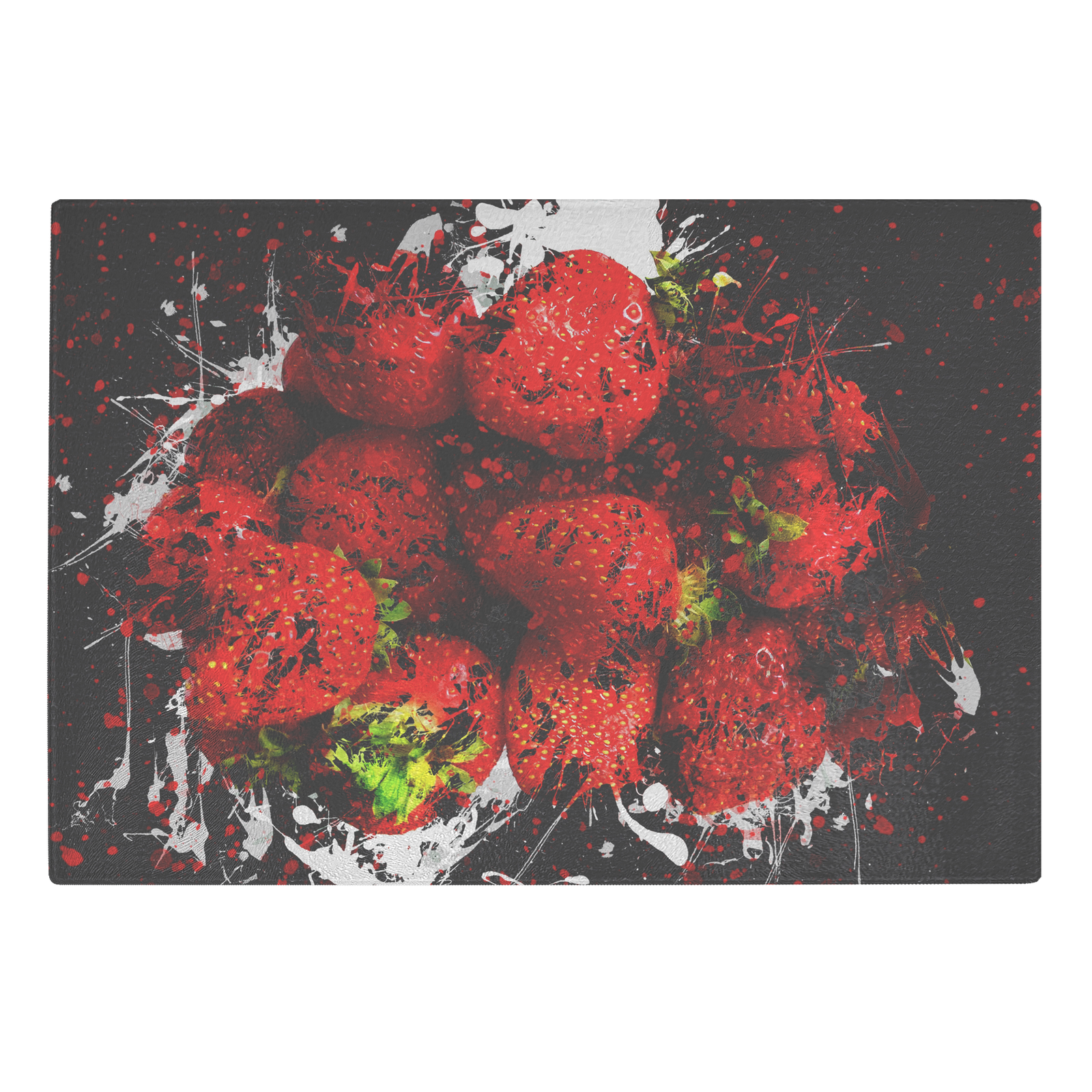 Strawberries - Glass cutting board