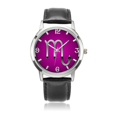 Zodiac Scorpio design genuine Leather 32mm / 38mm automatic water resistant Quartz wrist watch