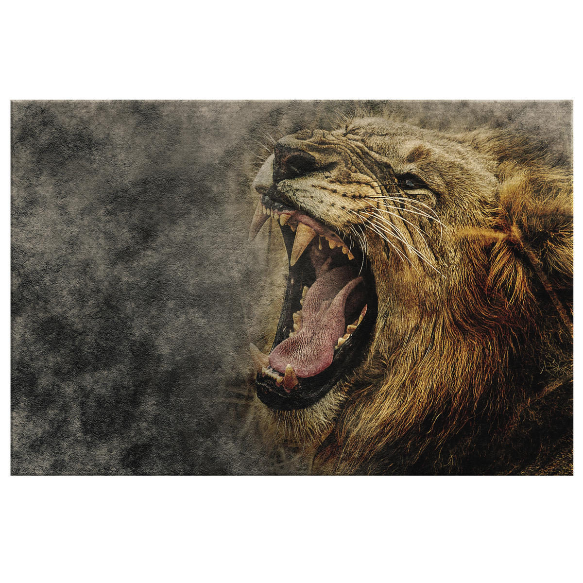 Roaring Lion - Rectangle Gallery Canvas Art