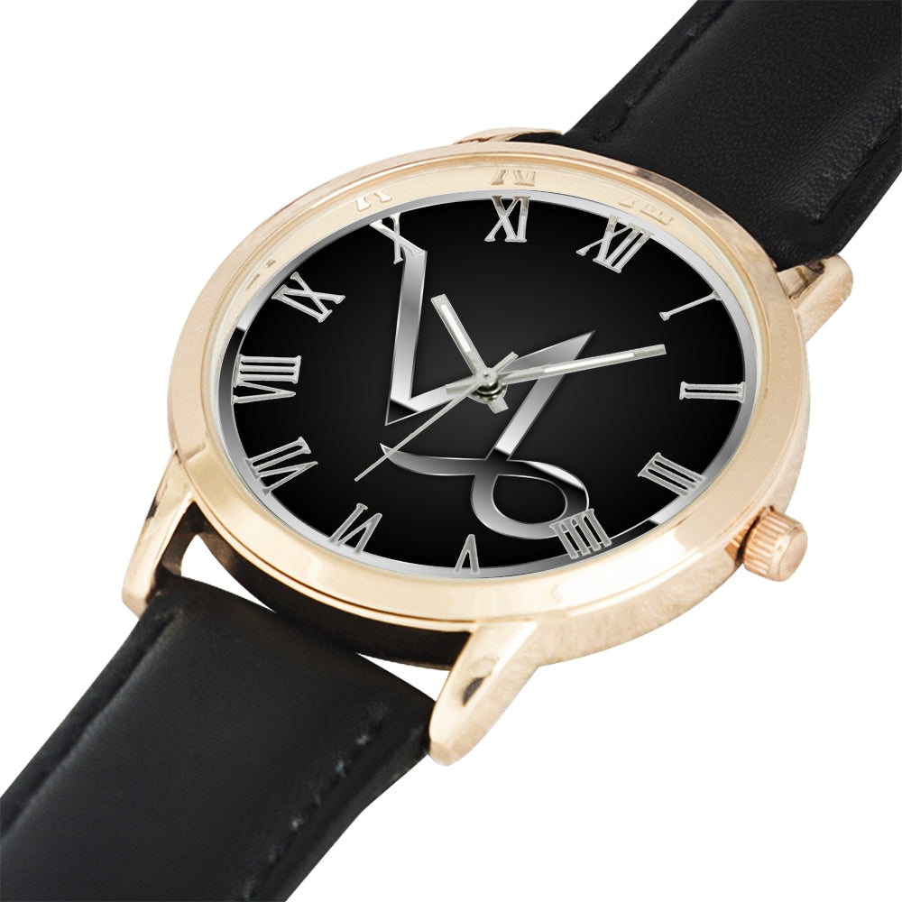 Zodiac Capricorn design genuine Leather 32mm / 38mm automatic water resistant Quartz wrist watch