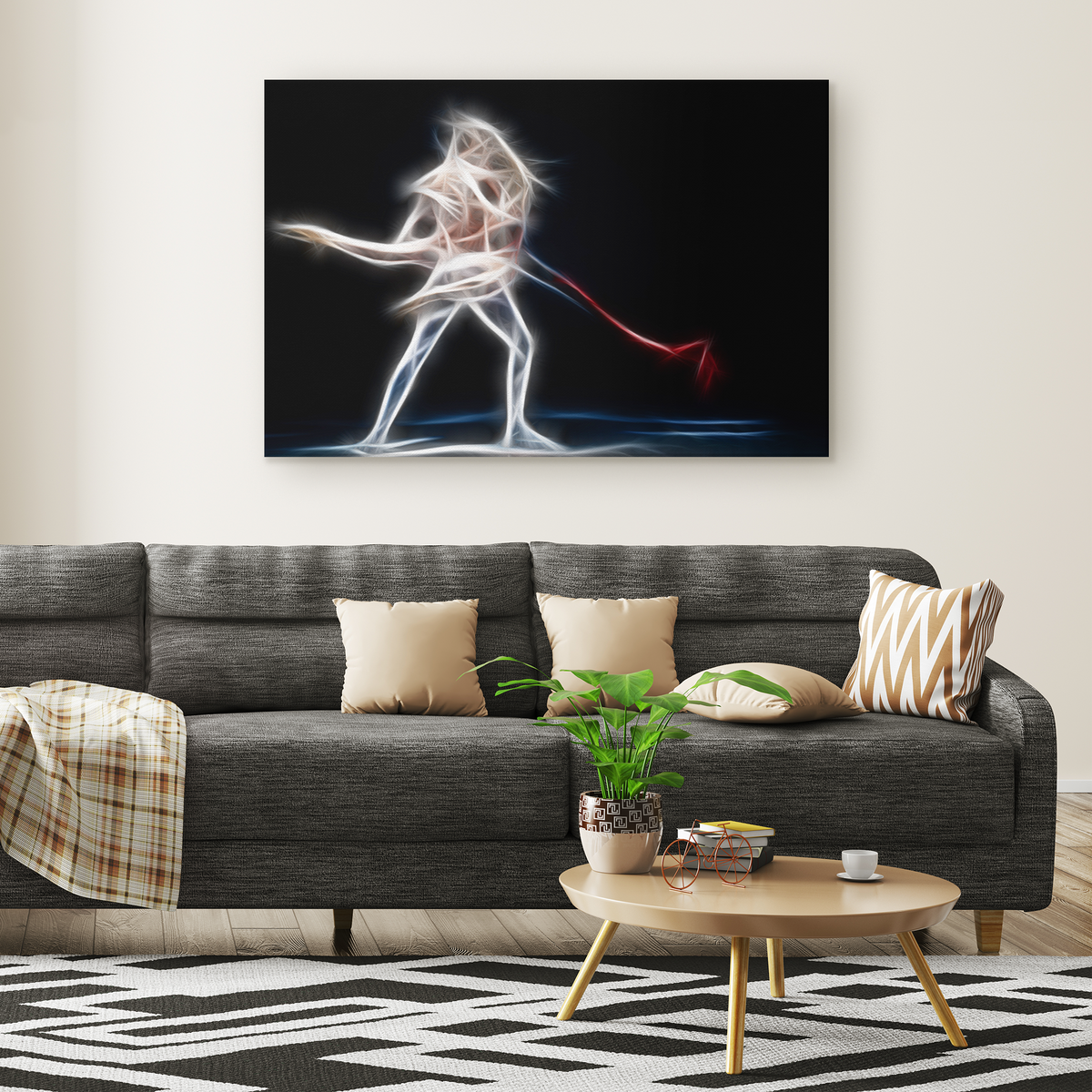 The ballet of light pair - Rectangle Gallery Canvas