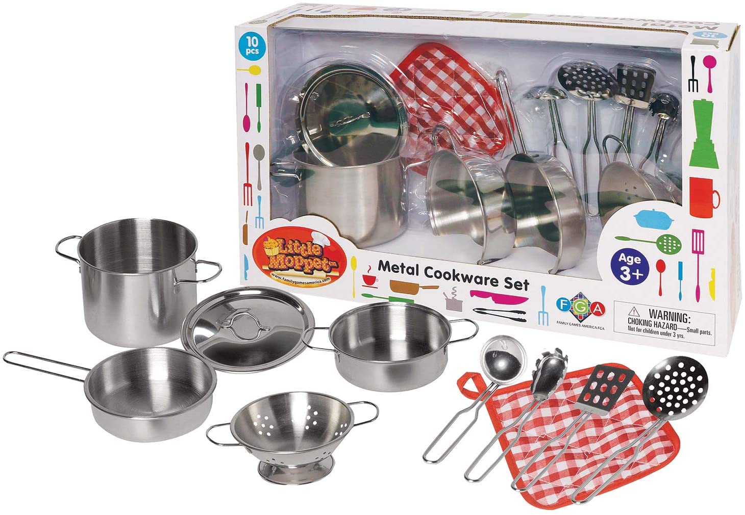 Little Moppet 10 pc Metal Cookware Set