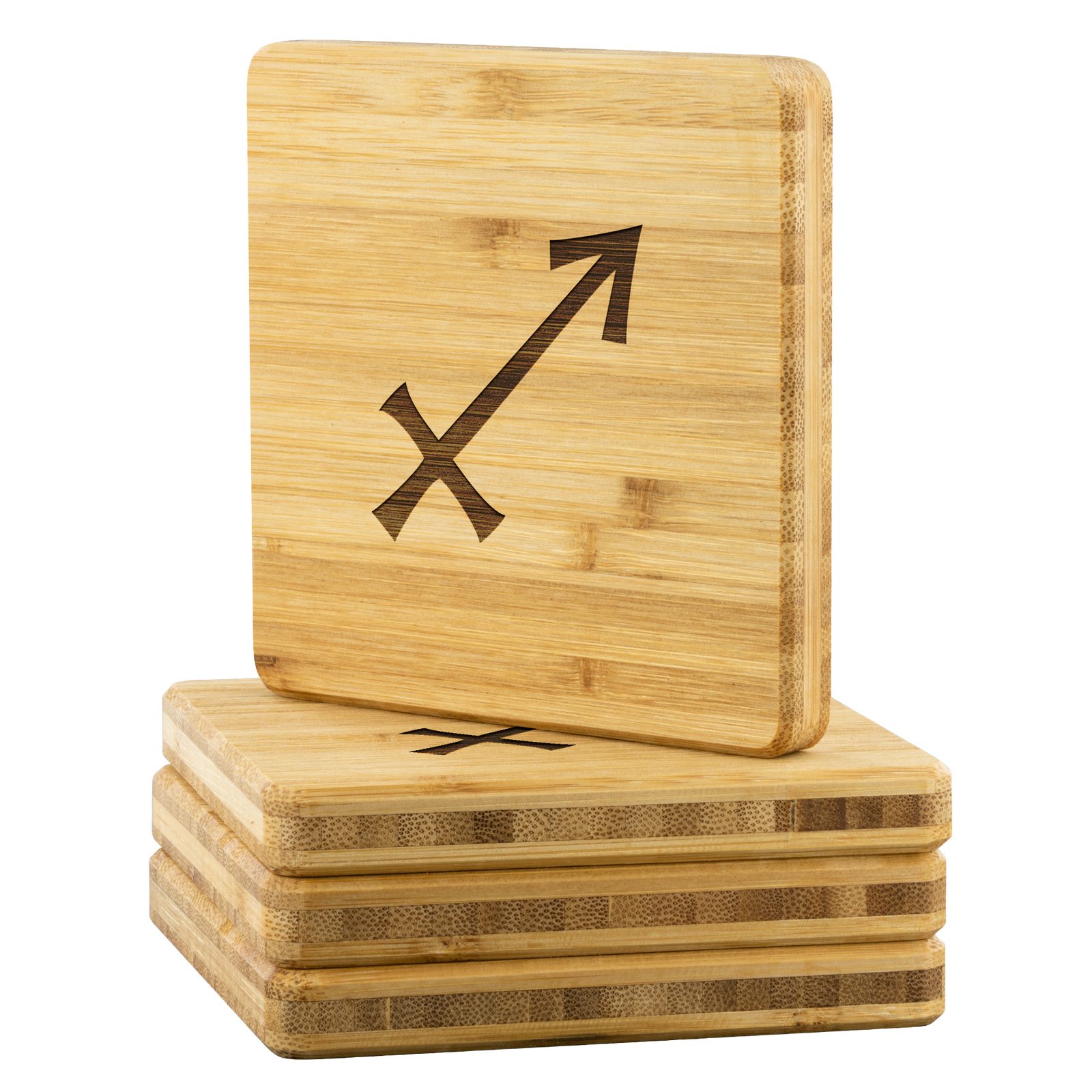 Zodiac Sagittarius Bamboo Coaster (set of 4)