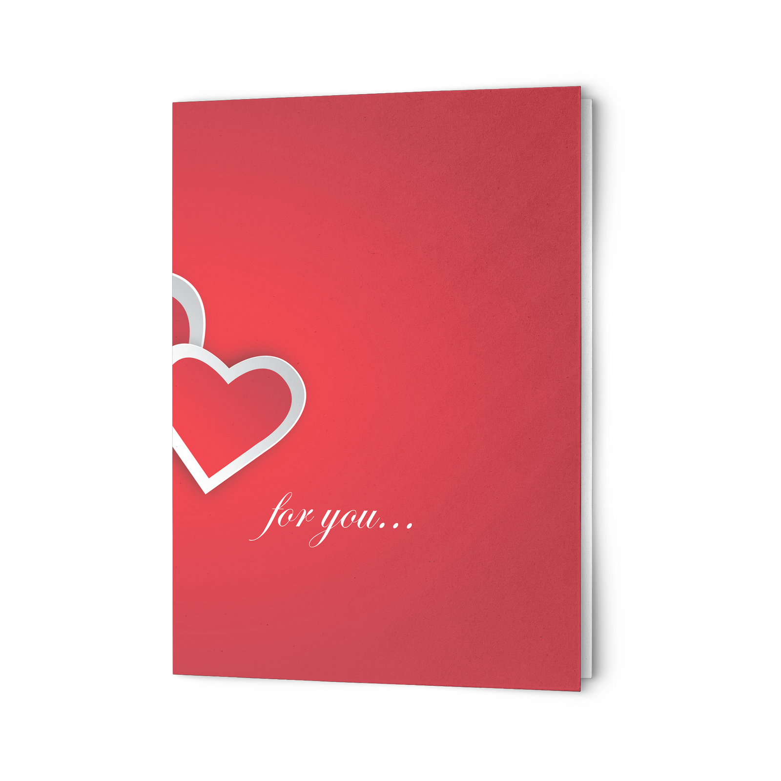 Hearts for you - Folded Greeting Card (Pack of 10/30/50 pcs)