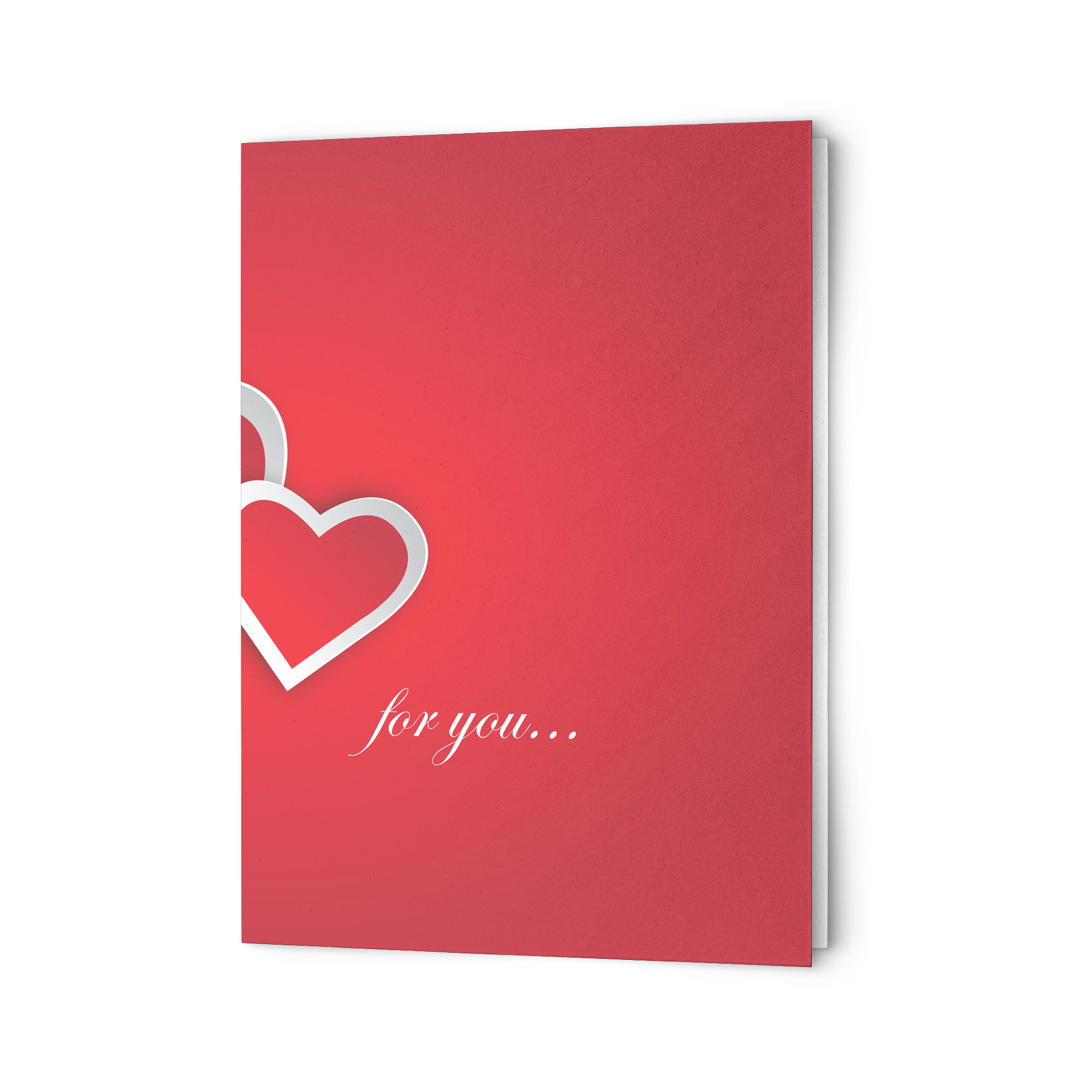 Hearts for you - Folded Greeting Card (Pack of 10/30/50 pcs)