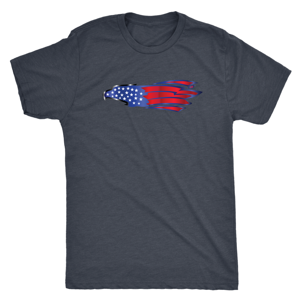 USA flag bald eagle - Triblend T-Shirt