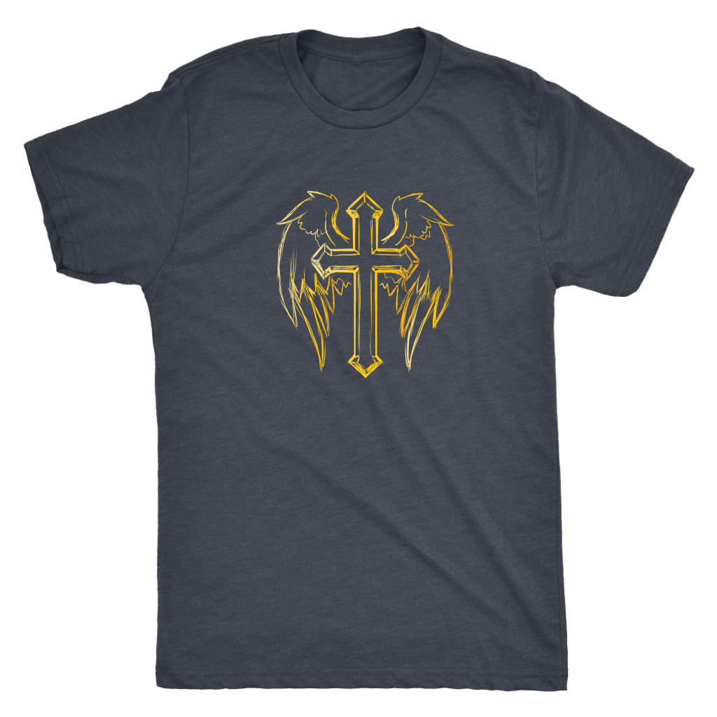 The angelic cross - Triblend T-Shirt