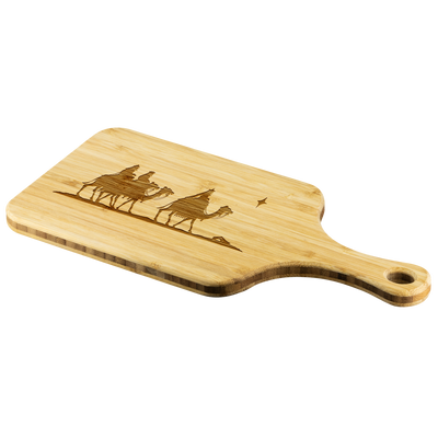 Three Kings - Wood Cutting Board With Handle