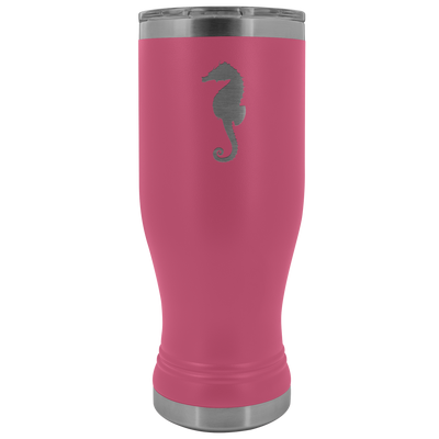 Sea horse stainless steel vacuum insulated BPA and Lead Free coffee Tumbler with clear lid