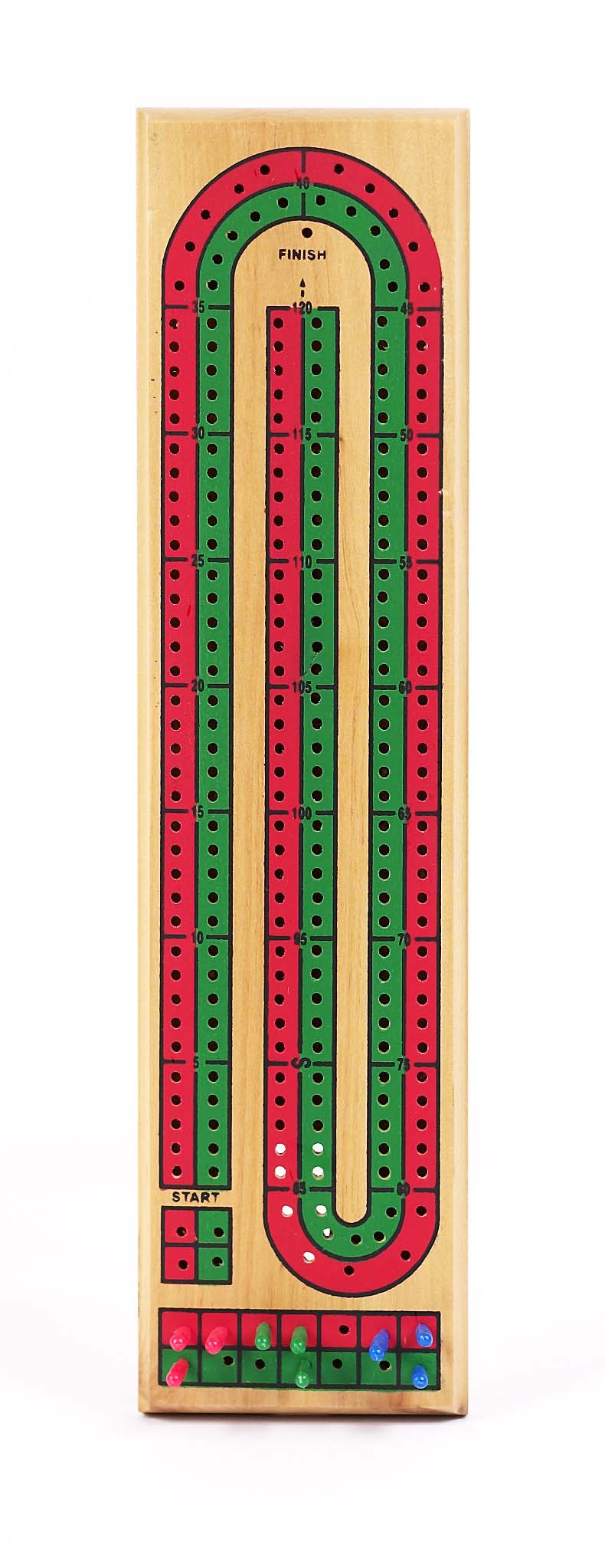 Double Track Wood Cribbage board