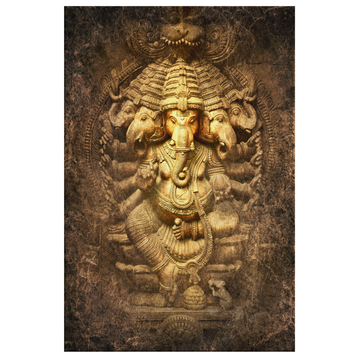 Lord Ganesha, Indian God of Prosperity  - Rectangle Gallery Canvas Art