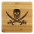 Pirate skull and cross swords - Bamboo coaster (set of 4)