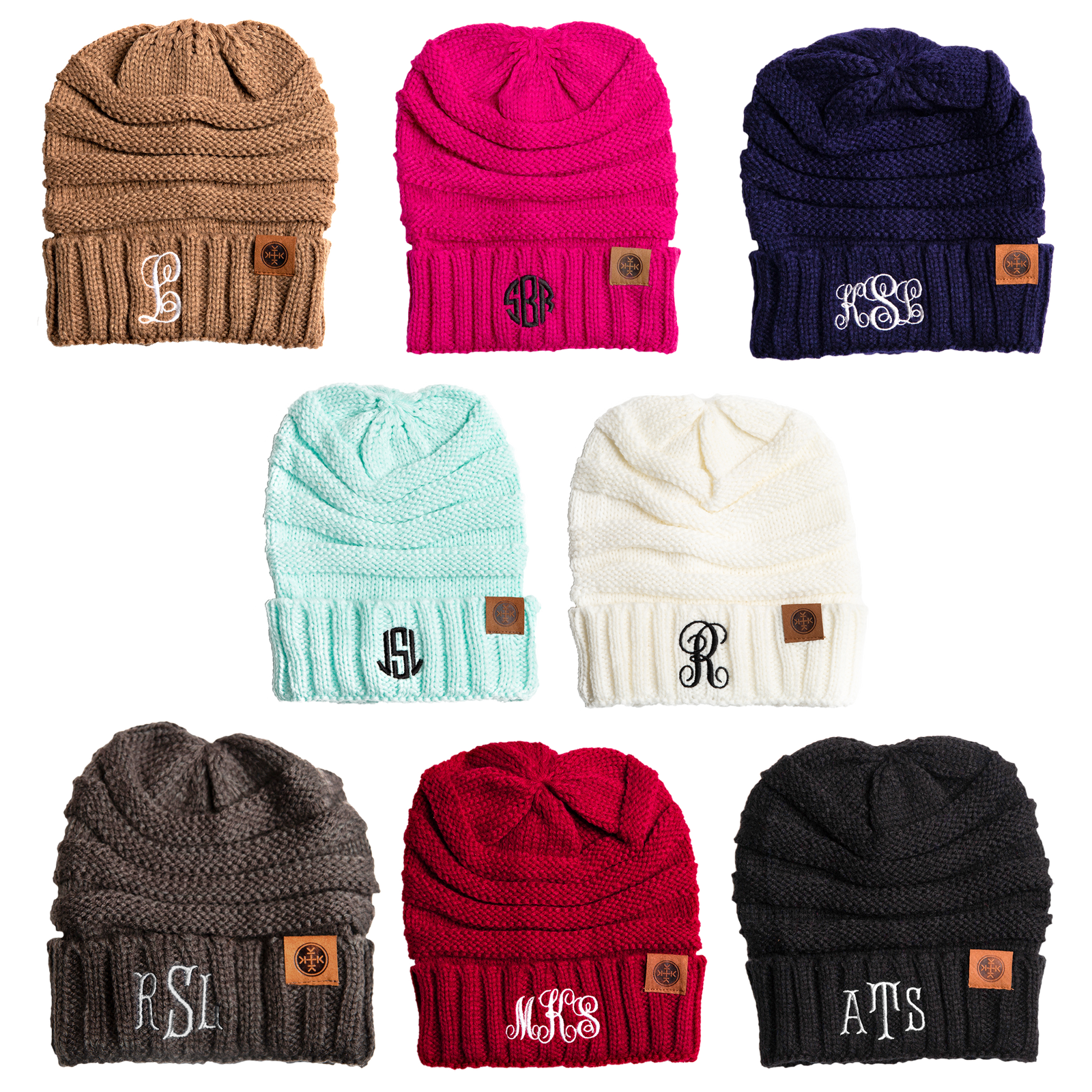Customizeable / personalizable Monogram Adult Beanies