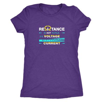 Resistance is not futile it is voltage divided by current - Physics - Triblend T-Shirt