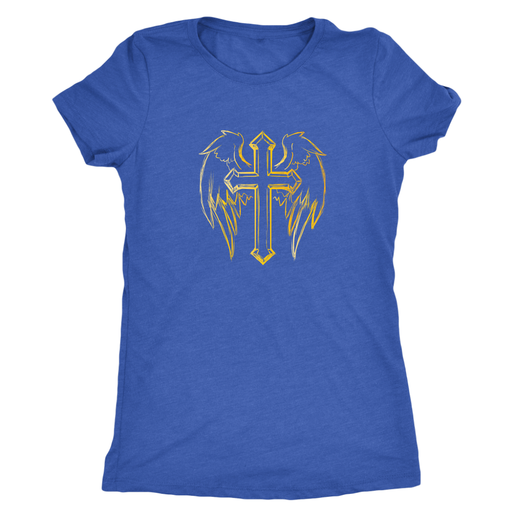 The angelic cross - Triblend T-Shirt