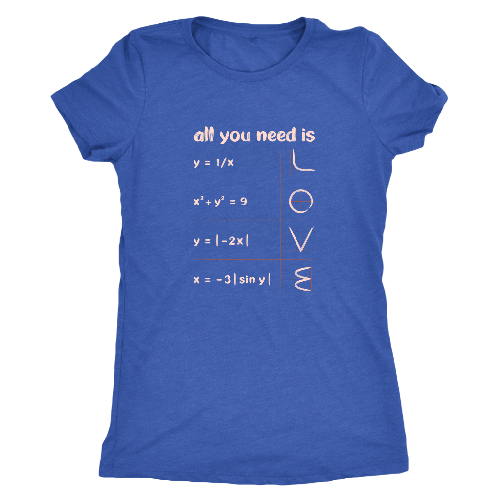 All you need is love - math equations and plot - Triblend T-Shirt