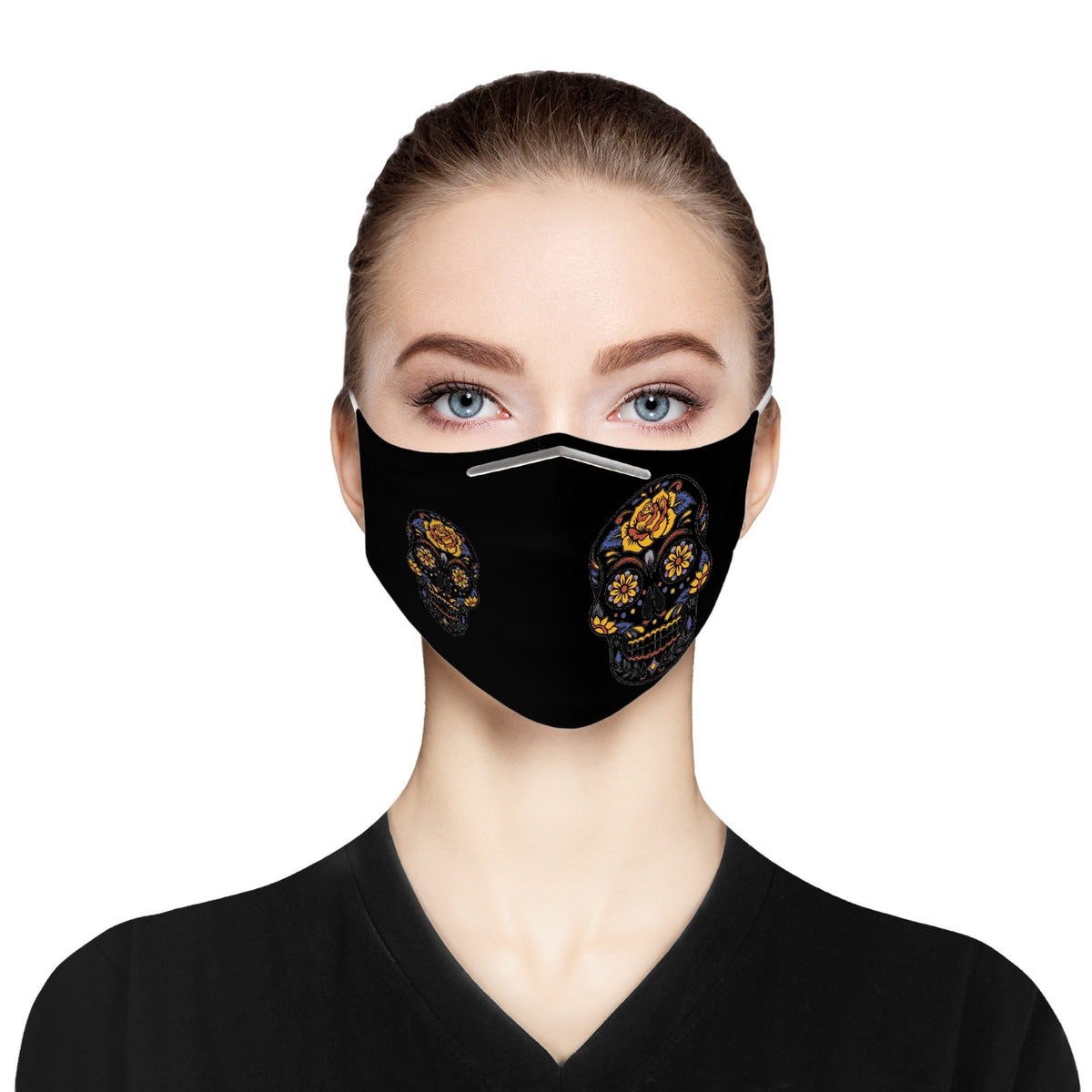 Fancy Skull Cloth Face Mask For Adults