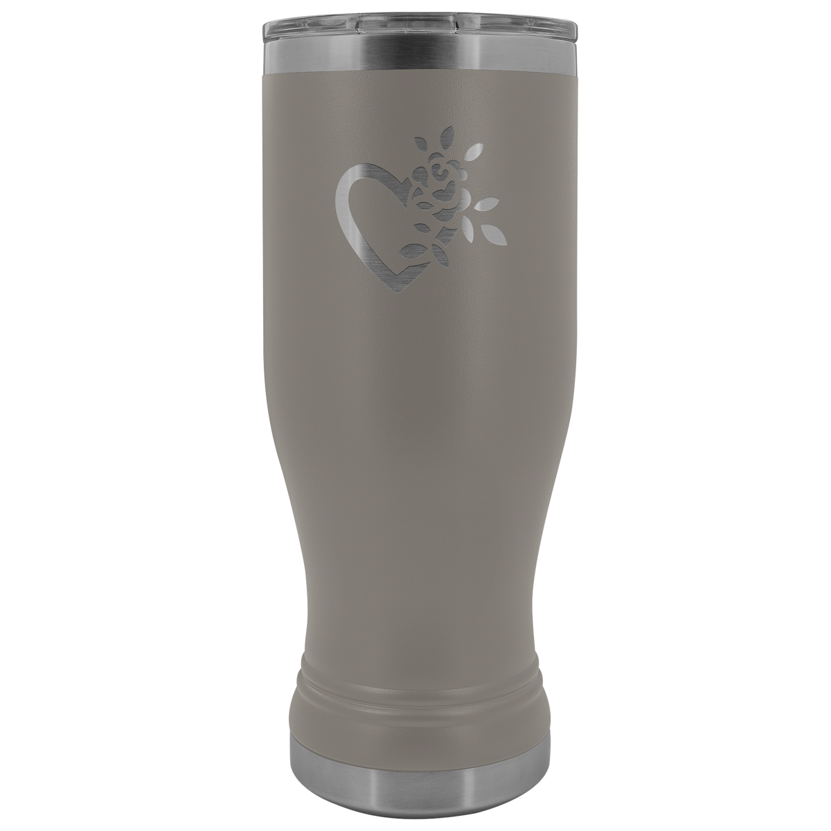 A flowering heart 20 oz stainless steel Vacuum insulated hot and cold beverage Tumbler