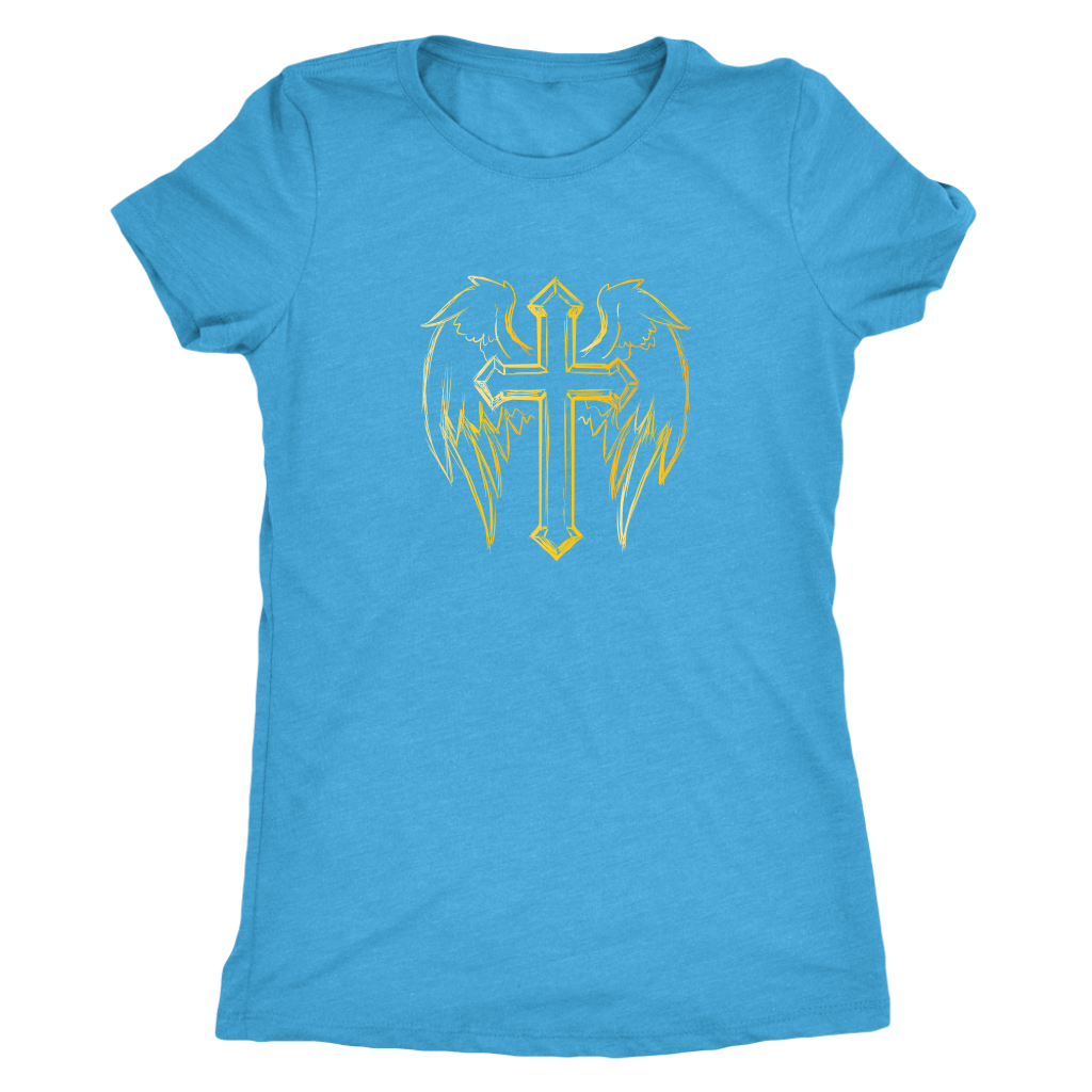 The angelic cross - Triblend T-Shirt