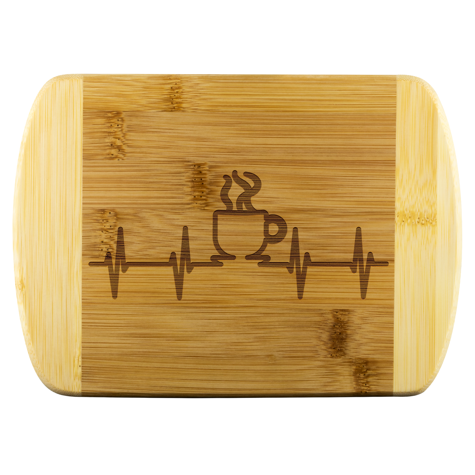 Coffee is the life line - Round Edge Wood Cutting Board